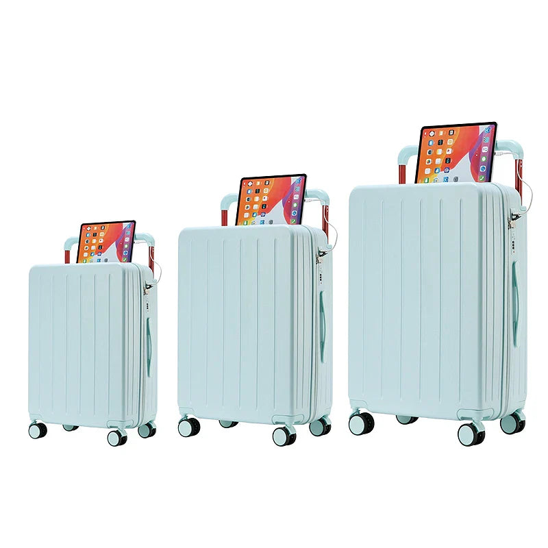 KTX-291795 Designer Hard Shell Trolley Luggage Set - 3 Pieces Stylish Travel Suitcase