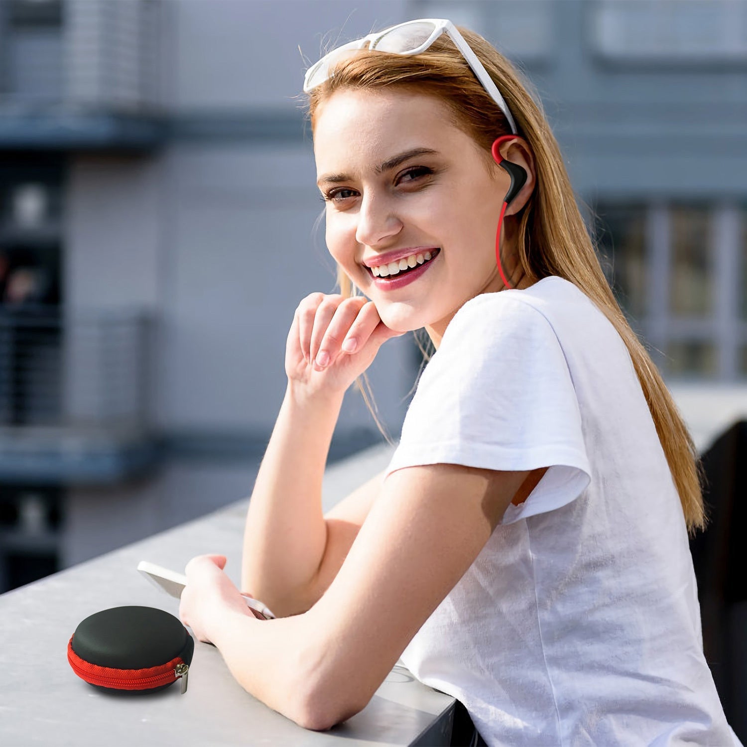 KTX-116243 Wireless Sport Earphones with Noise Cancellation, Sweatproof Design, and In-line Mic for Hands-Free Use