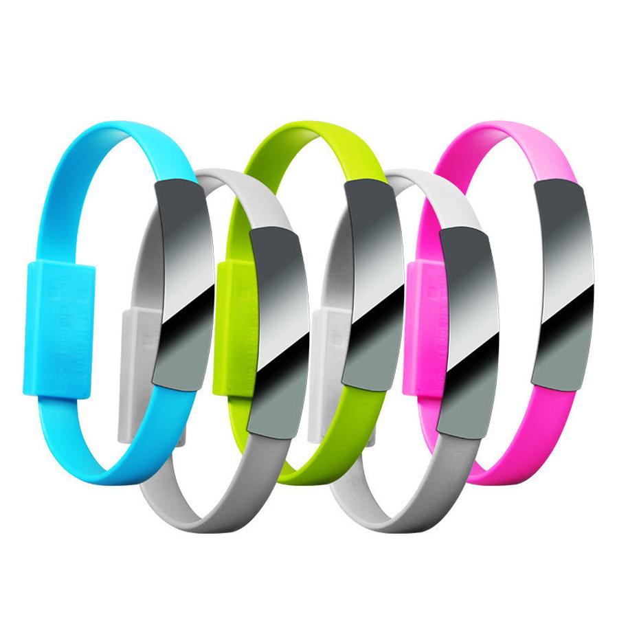 KTX-873235 Silicone USB Charging Short Cable Bracelet - Convenient and Stylish Connectivity