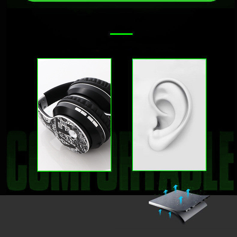 KTX-852243 Wireless Bluetooth Headset with Heavy Bass for Music and Sports, 10 Hour Battery Life, 40mm Speakers