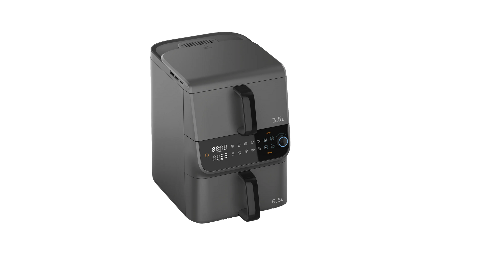 KTX-024083 Multi-Functional Digital Air Fryer with Dual-Core Technology - Oil-Free Cooking, High-Capacity, Silver Finish