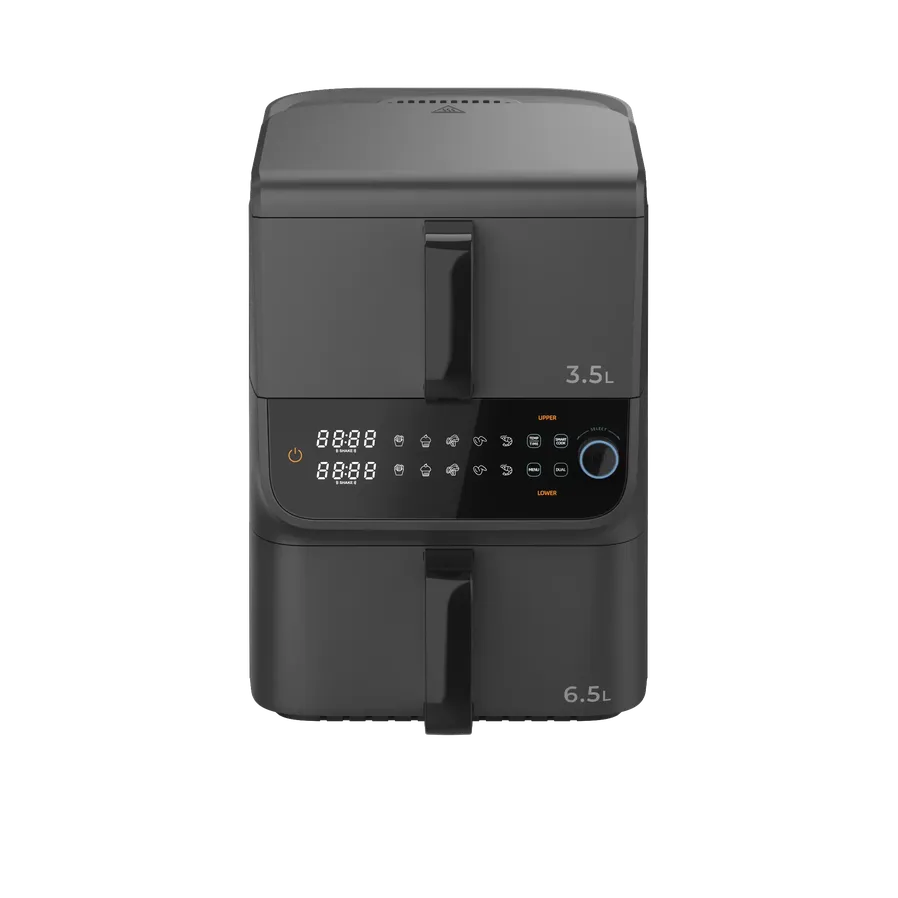 KTX-024083 Multi-Functional Digital Air Fryer with Dual-Core Technology - Oil-Free Cooking, High-Capacity, Silver Finish