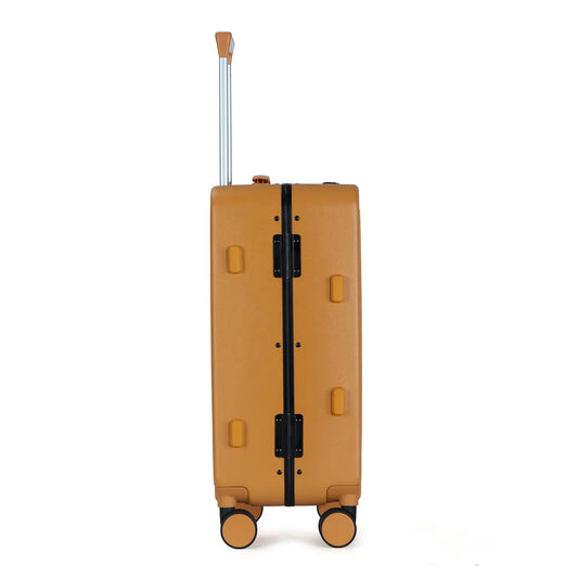 KTX-535827 4-Wheel Hard Shell Carry-On Suitcase with Front Pocket and Aluminium Frame for Travel
