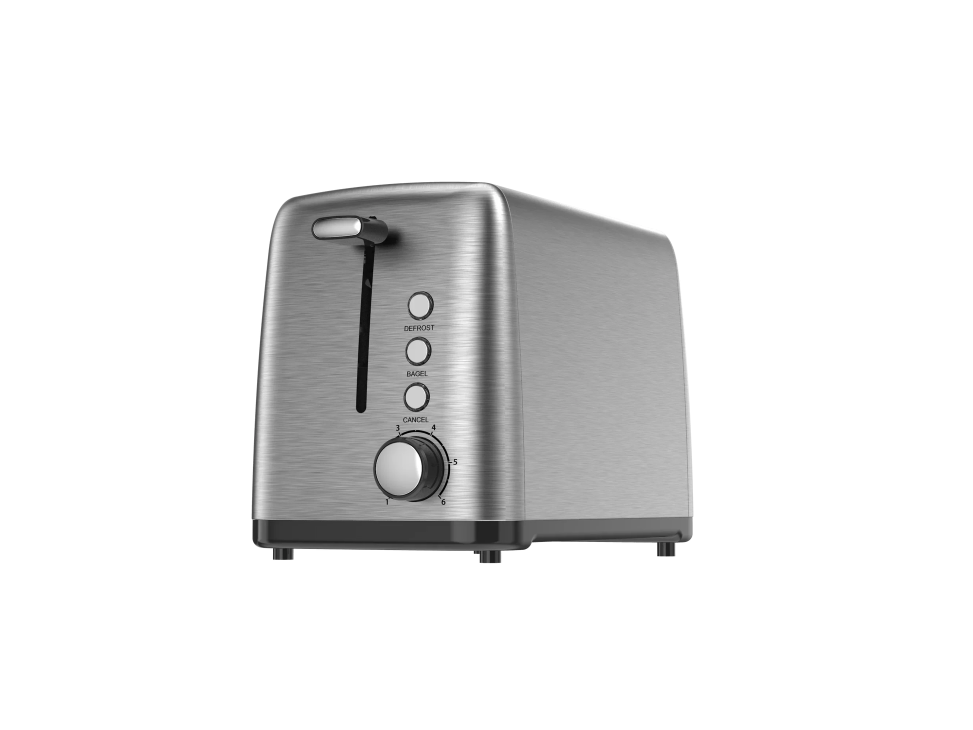 KTX-763411 Stainless Steel 2-Slice Automatic Pop-up Toaster for Home Kitchen Use