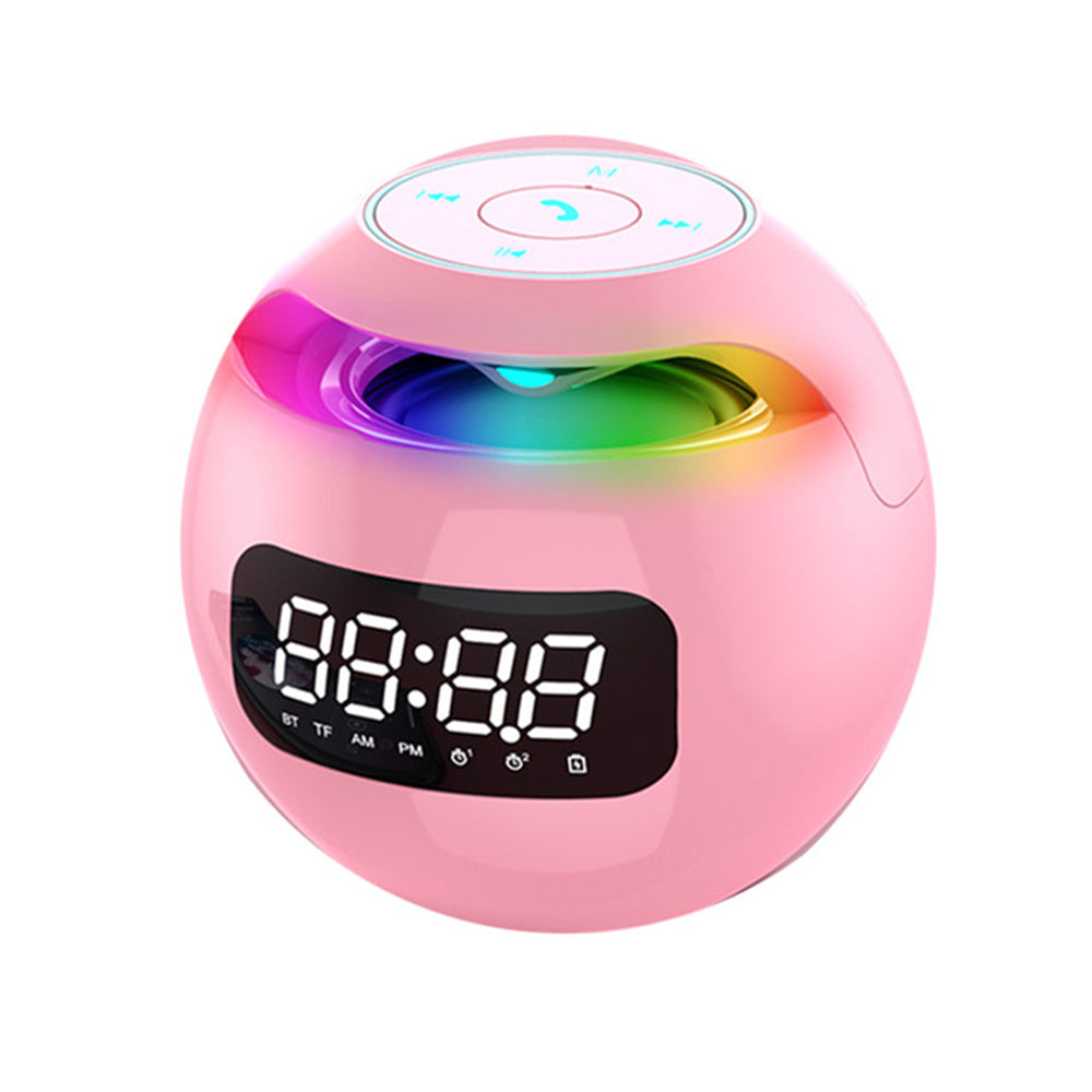 KTX-576595 Portable Wireless Alarm Clock Bluetooth Speaker with Built-in Lithium Battery and USB Charging