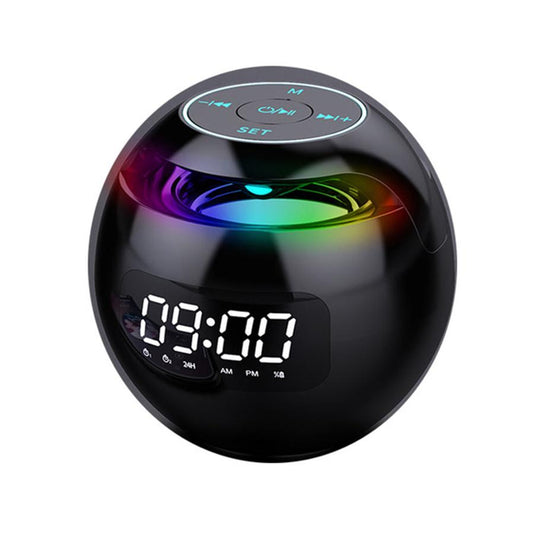KTX-576595 Portable Wireless Alarm Clock Bluetooth Speaker with Built-in Lithium Battery and USB Charging
