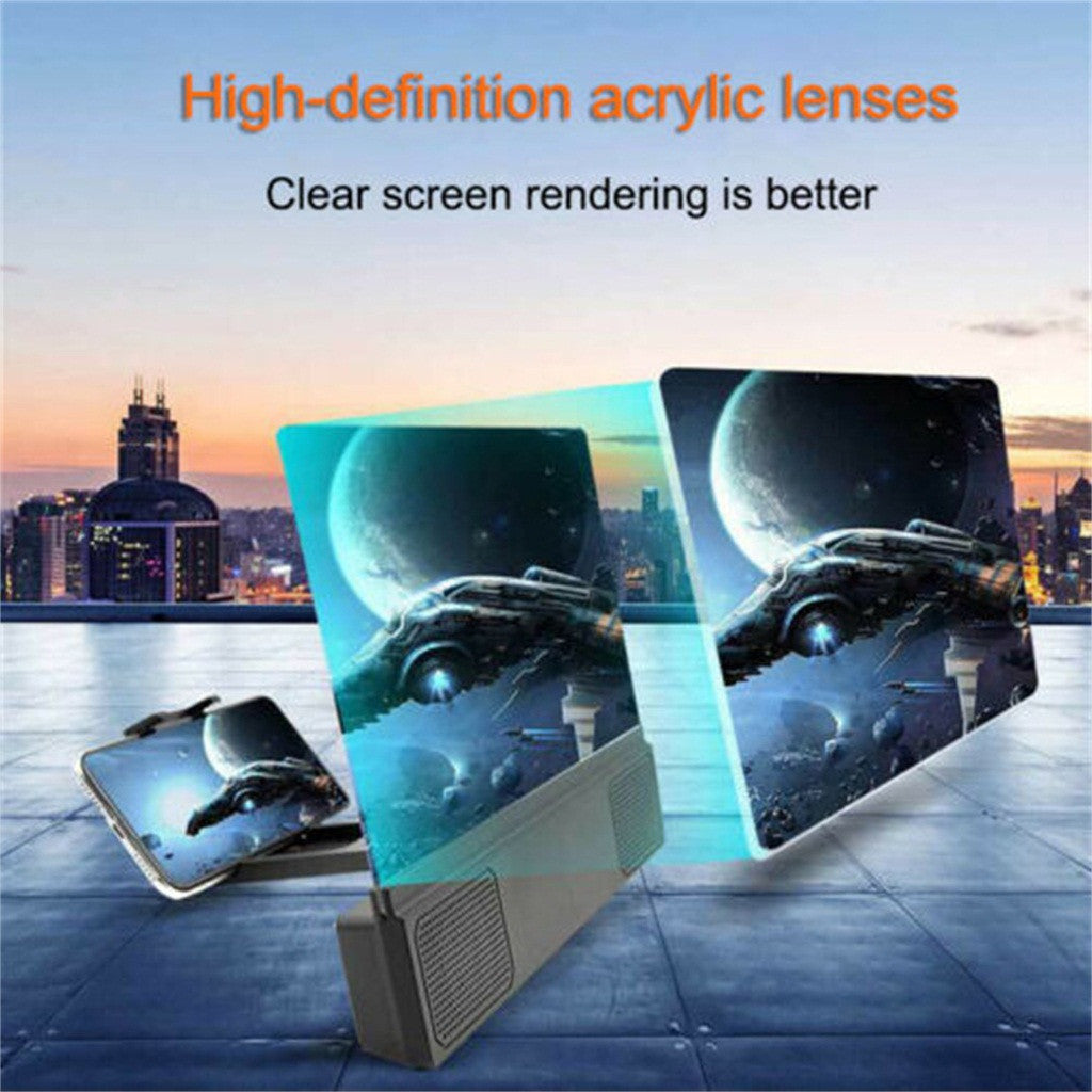 KTX-426771 Mobile Phone Screen Amplifier with Audio Support and Adjustable Stand