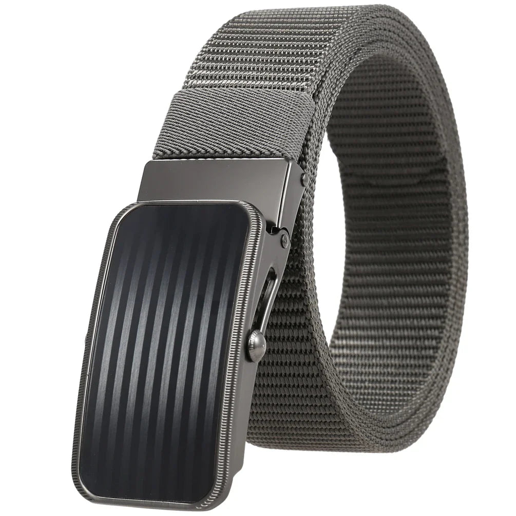 KTX-765523 Men's Nylon Braided Roller Buckle Belt - Adjustable & Durable Design