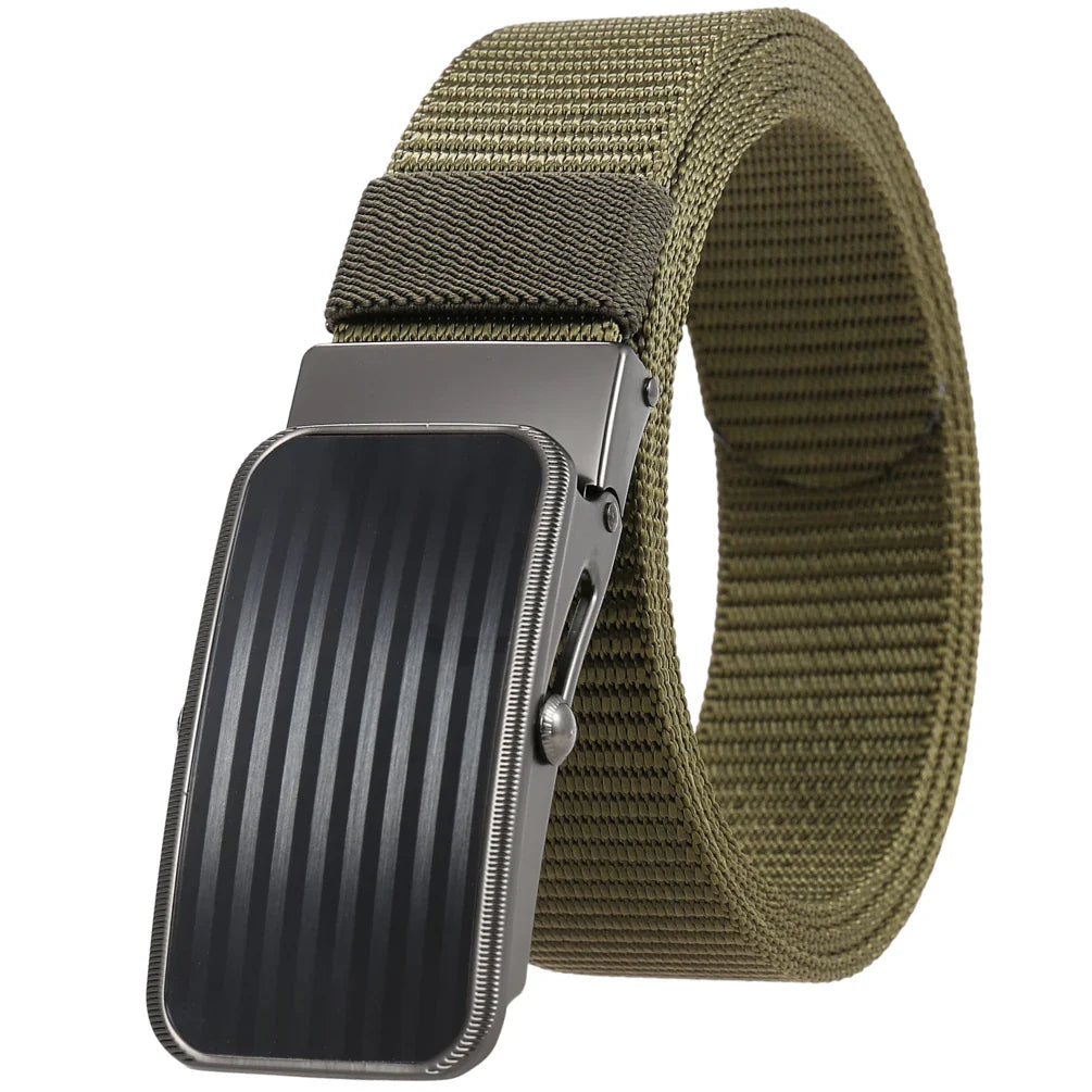 KTX-765523 Men's Nylon Braided Roller Buckle Belt - Adjustable & Durable Design
