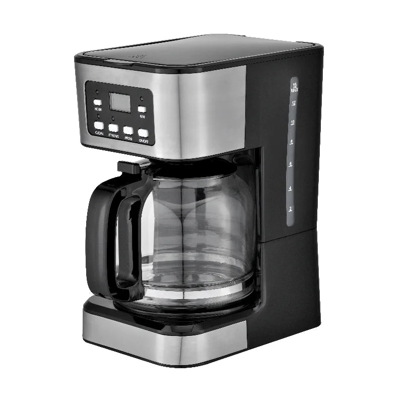 KTX-573395 Professional 1.5 L Drip Coffee Maker with LED Display for 12 Cups Brewing