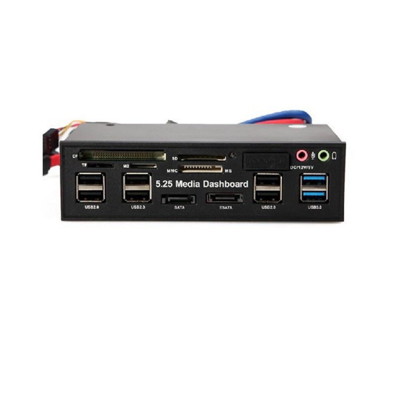 KTX-363219 External CD-ROM Drive with USB 3.0 and Multifunctional Card Reader for CF, SD, TF, MicroSD, MS Pro, and MS Micro (M2)