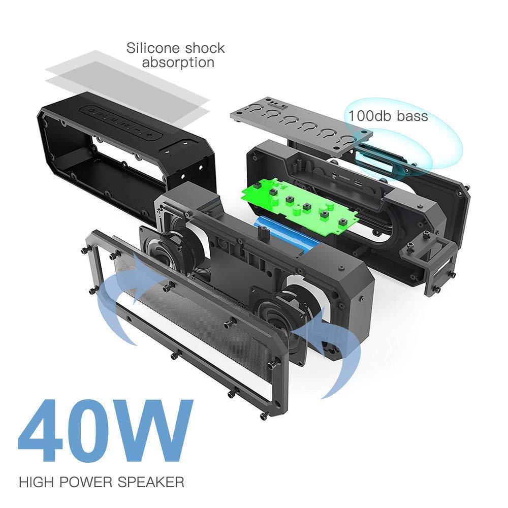 KTX-381139 Portable 40W Waterproof Bluetooth Speaker with Long Battery Life and Multiple Playback Options