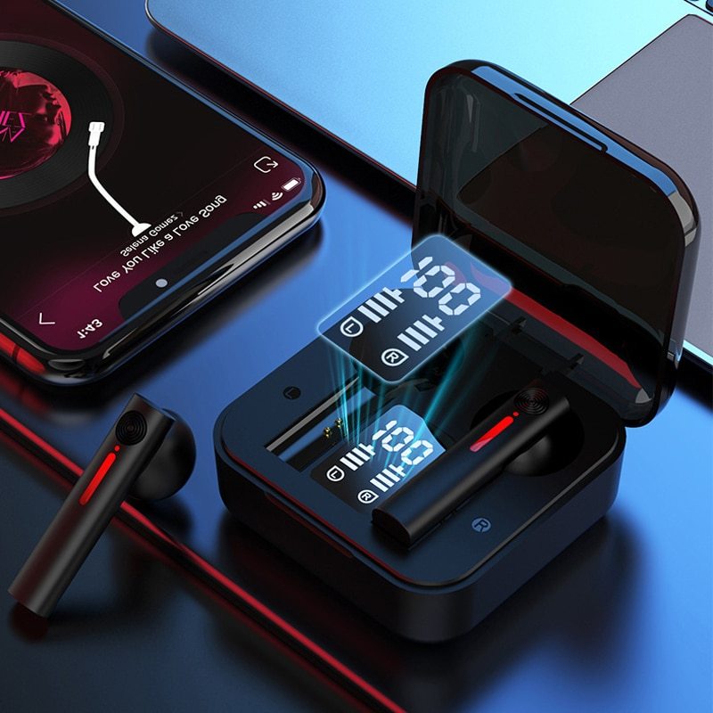 KTX-443219 Wireless Bluetooth Earbuds with Dual Connectivity, Call & Voice Control, Battery Display - Available in Black, White, Pink