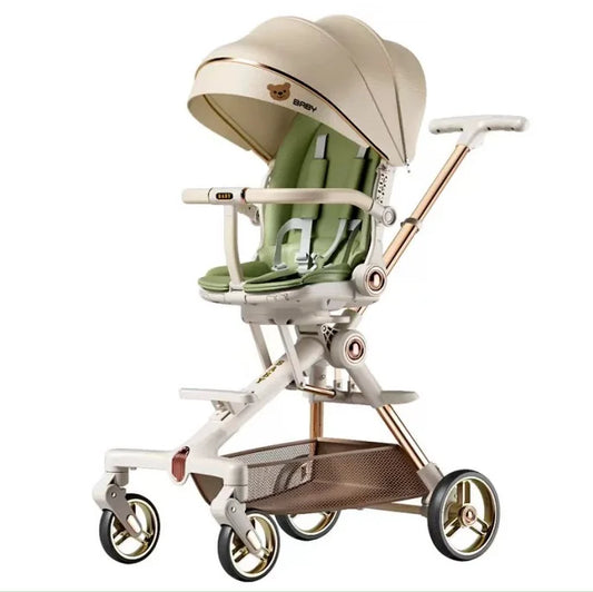 KTX-812435 Double-Pole Aluminium Alloy Baby Stroller with Hidden Footrest – Available in Various Colours