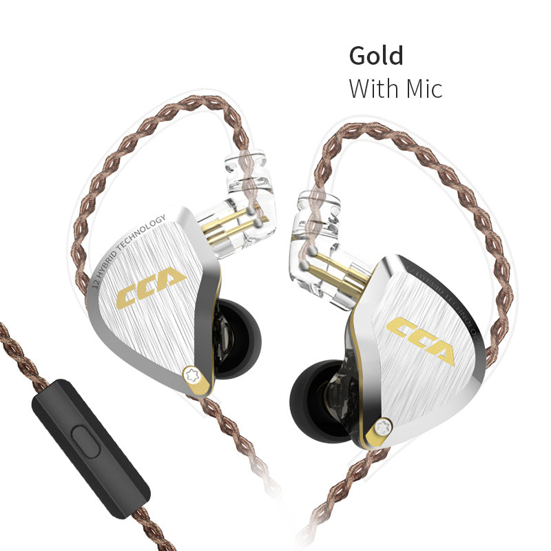 KTX-624723 In-ear Hybrid Drive Earphones with Noise Reduction and Heavy Bass - CCA C12 Model