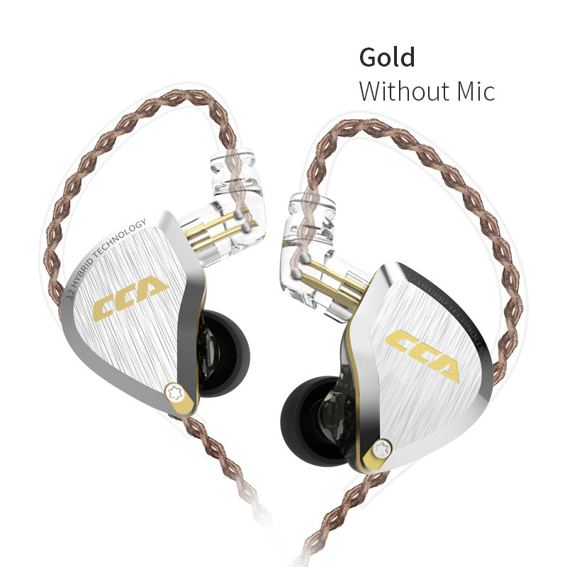 KTX-624723 In-ear Hybrid Drive Earphones with Noise Reduction and Heavy Bass - CCA C12 Model