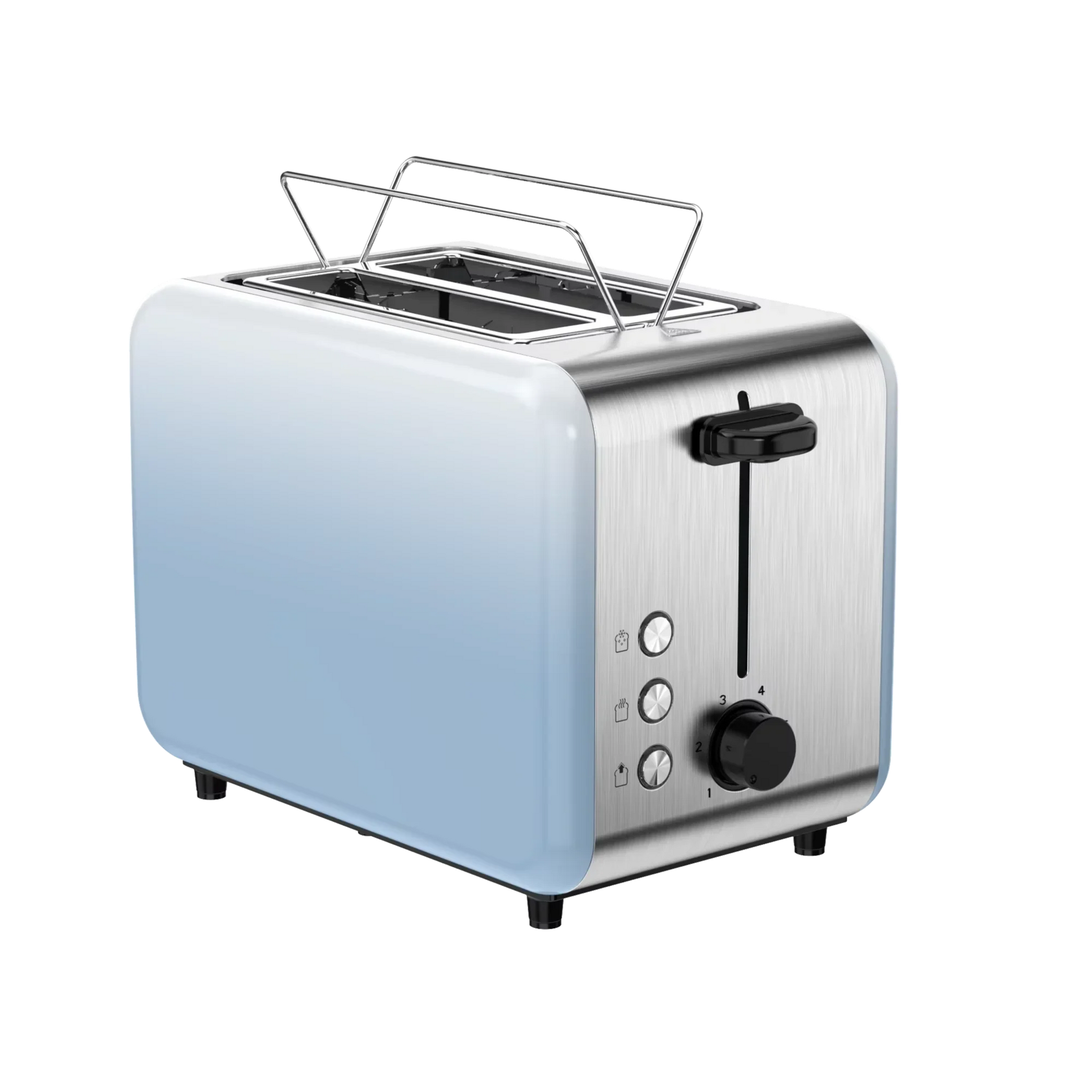 KTX-206355 Customisable Retro 2-Slice Toaster with Defrost, Reheat, and Cancel Functions