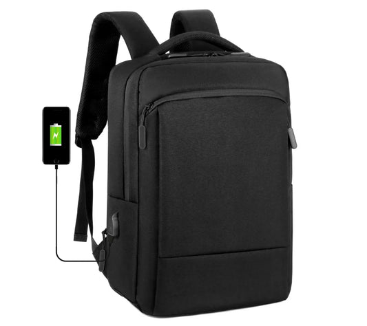 KTX-953747 Waterproof Nylon 15.6 Inch Laptop Backpack with USB Charging Port for Business Travel