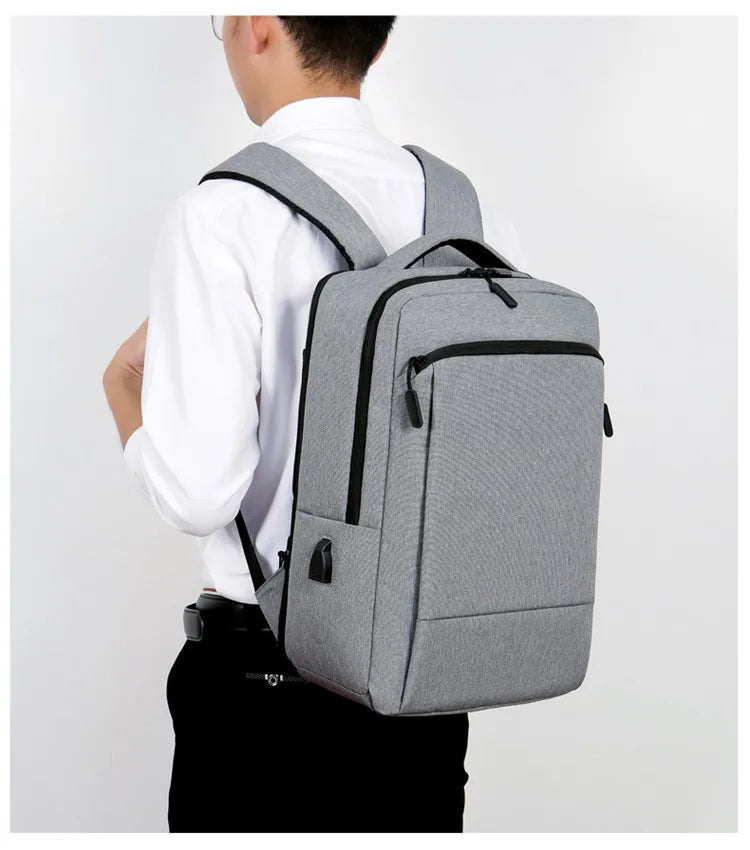 KTX-953747 Waterproof Nylon 15.6 Inch Laptop Backpack with USB Charging Port for Business Travel