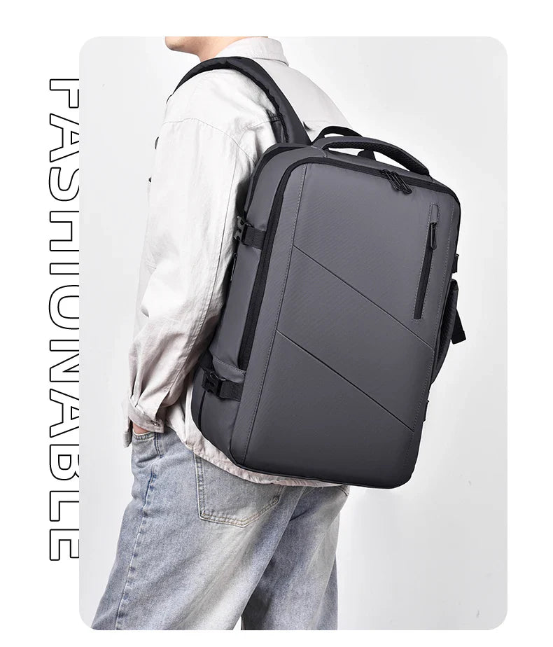 KTX-838483 Versatile Waterproof USB Nylon Backpack for 15.6 Inch Laptops