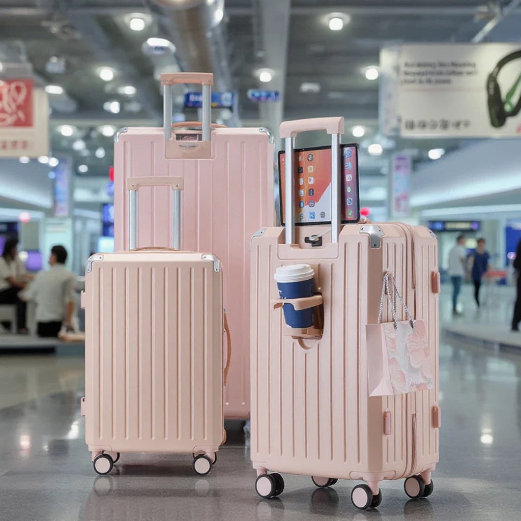 KTX-834195 Luggage Set with Wheels: Stylish Travel Suitcases for Carry-On and Checking In