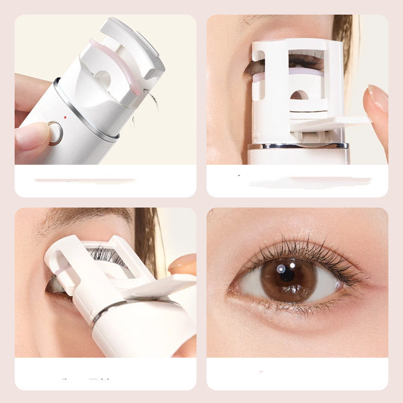 KTX-417299 Portable Rechargeable Eyelash Curler with Manual and Charging Cable - White
