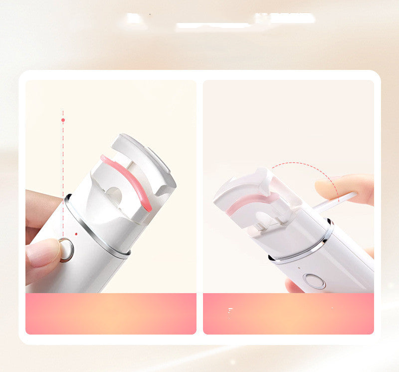KTX-417299 Portable Rechargeable Eyelash Curler with Manual and Charging Cable - White
