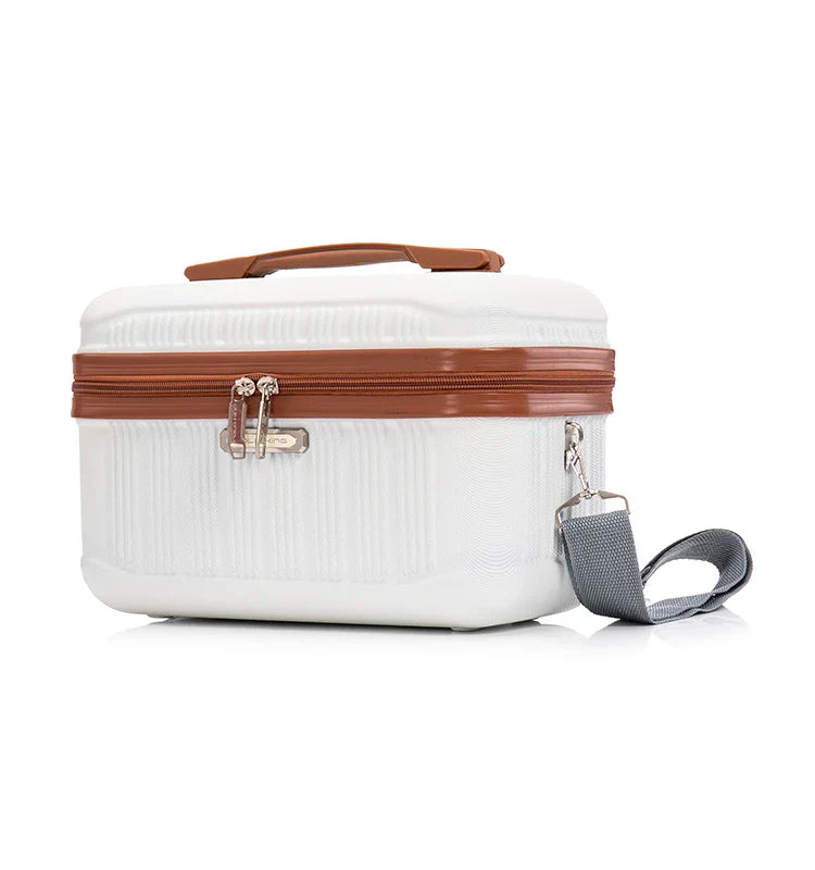 KTX-439827 6 Piece Travel Suitcase Set with Removable Single Wheel and Leather Accents