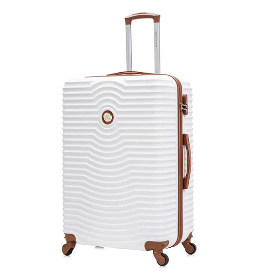 KTX-439827 6 Piece Travel Suitcase Set with Removable Single Wheel and Leather Accents