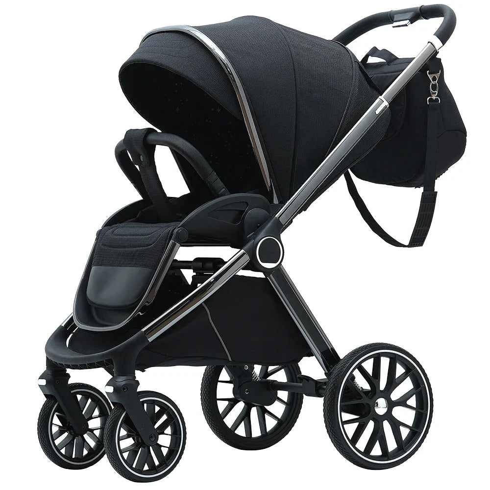 KTX-255379 3-in-1 Lightweight Travel Pram with Luxury Folding Stroller and Baby Car Seat