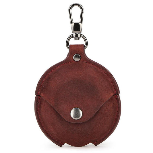 KTX-133203 Crazy Horse Leather Case for Huawei Freebuds 3 - Stylish Clamshell Design in Brown, Dark Brown, Royal Blue, and Burgundy