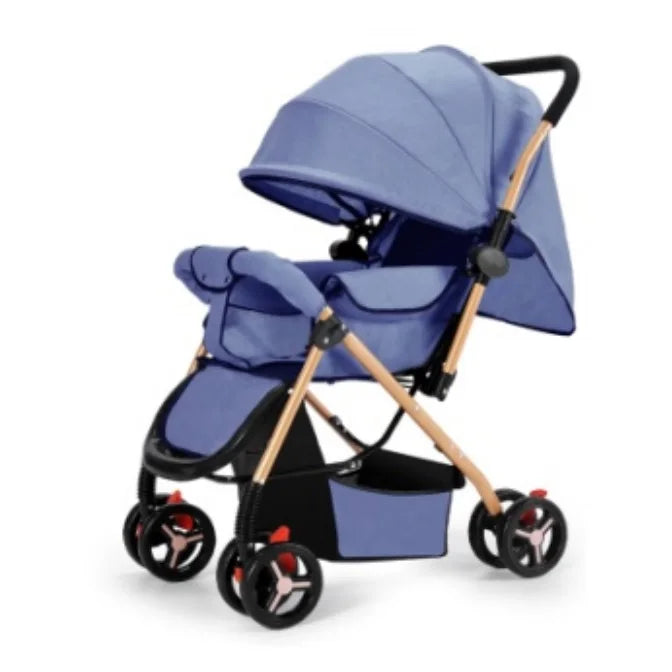 KTX-500563 Stylish Baby Stroller with Sunshade and Windproof Back Curtain