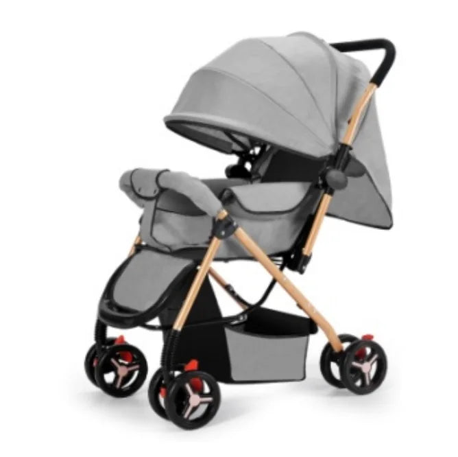 KTX-500563 Stylish Baby Stroller with Sunshade and Windproof Back Curtain