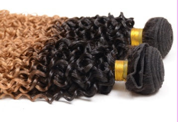 JMT-479946 Gradient Real Human Hair Extensions Wig for Versatile Styling