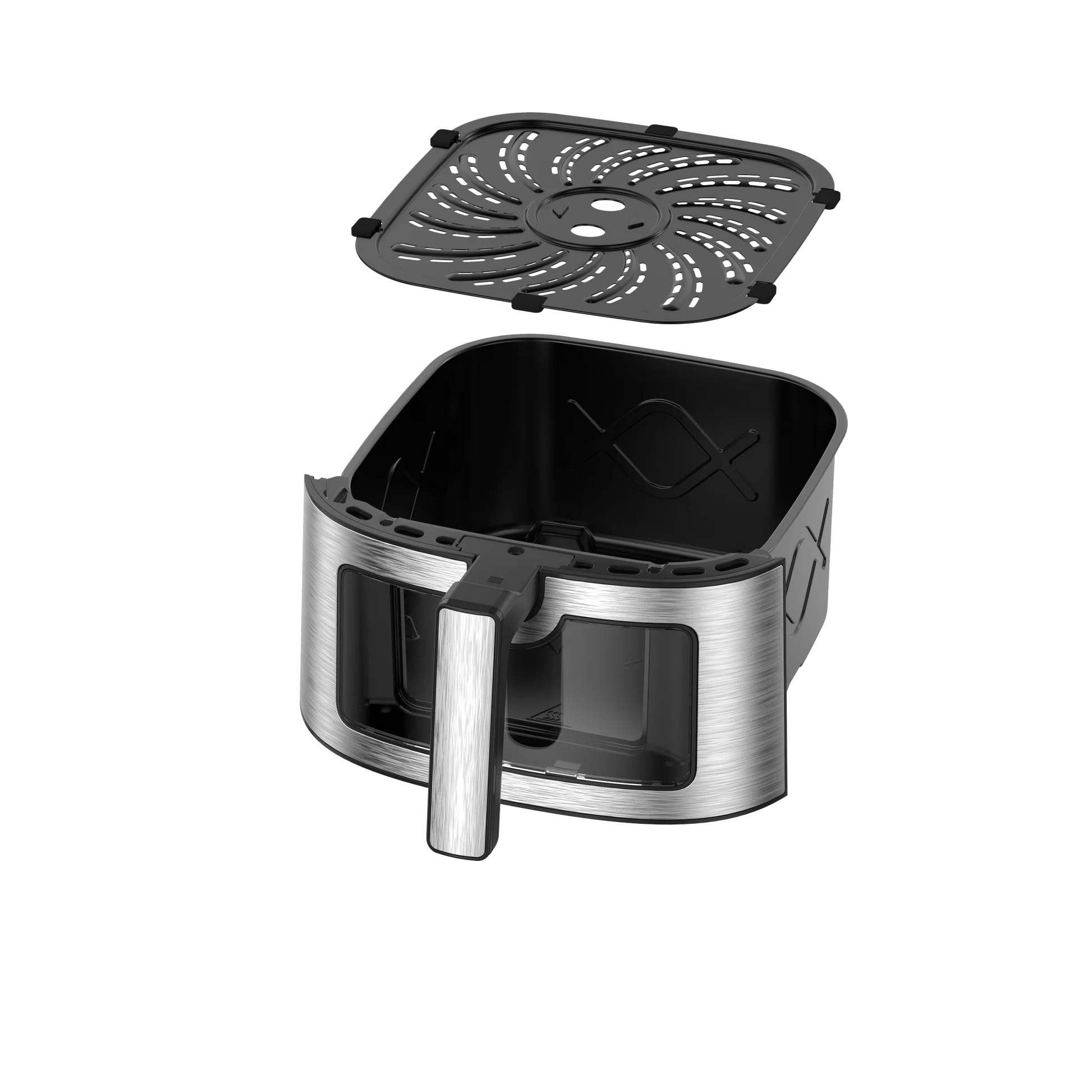 KTX-828627 Stainless Steel Digital Air Fryer with 6L Capacity and Oven Window