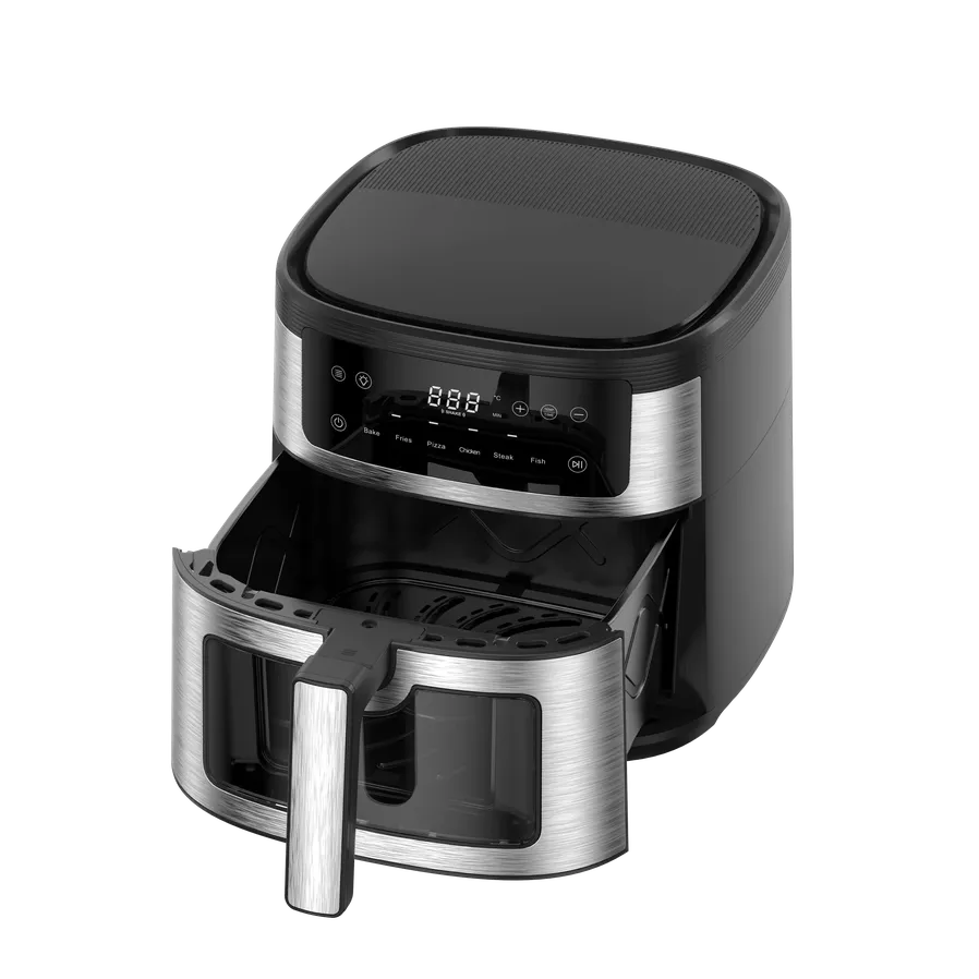 KTX-828627 Stainless Steel Digital Air Fryer with 6L Capacity and Oven Window