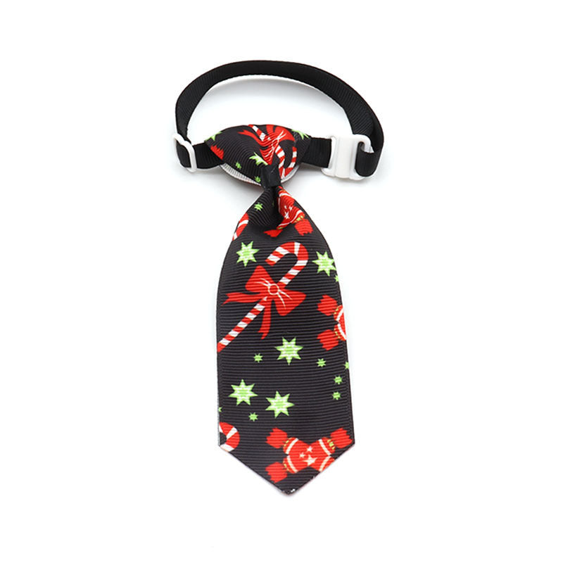 JMT-481226 Christmas-Themed Ribbon Tie for Pets in Mixed Colors - Ideal for All Seasons and Festive Occasions
