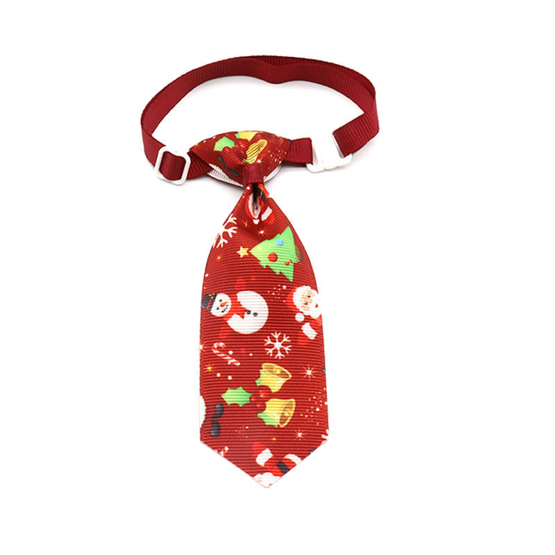 JMT-481226 Christmas-Themed Ribbon Tie for Pets in Mixed Colors - Ideal for All Seasons and Festive Occasions