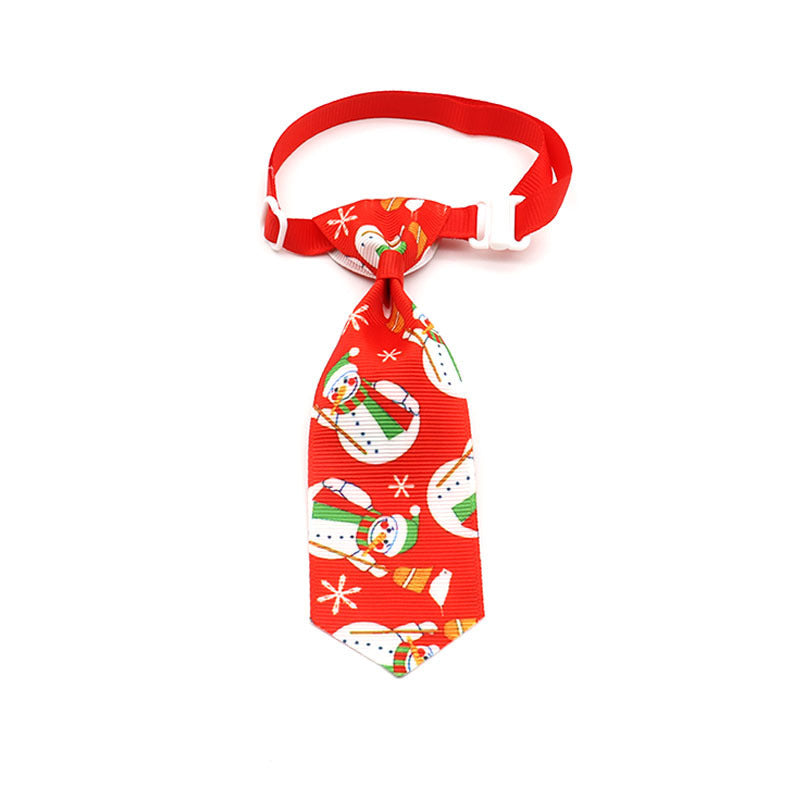 JMT-481226 Christmas-Themed Ribbon Tie for Pets in Mixed Colors - Ideal for All Seasons and Festive Occasions