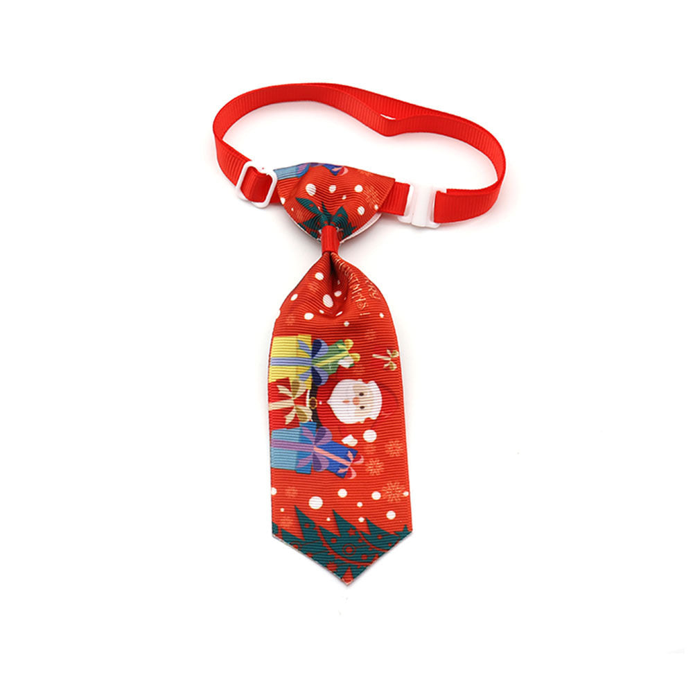JMT-481226 Christmas-Themed Ribbon Tie for Pets in Mixed Colors - Ideal for All Seasons and Festive Occasions