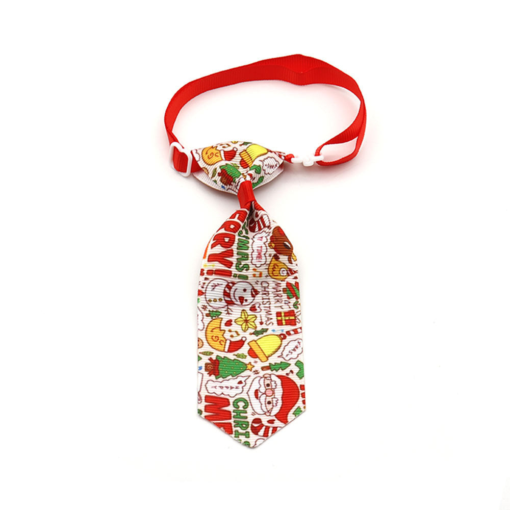 JMT-481226 Christmas-Themed Ribbon Tie for Pets in Mixed Colors - Ideal for All Seasons and Festive Occasions