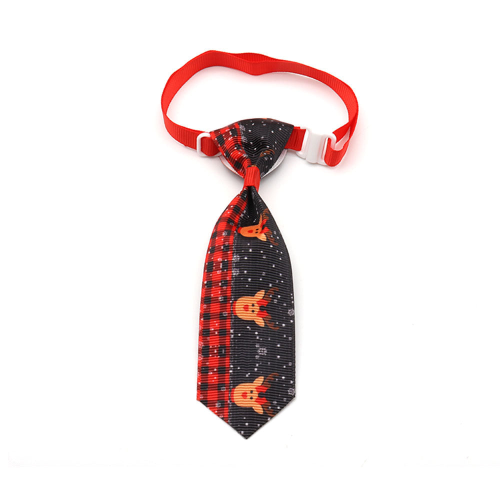 JMT-481226 Christmas-Themed Ribbon Tie for Pets in Mixed Colors - Ideal for All Seasons and Festive Occasions