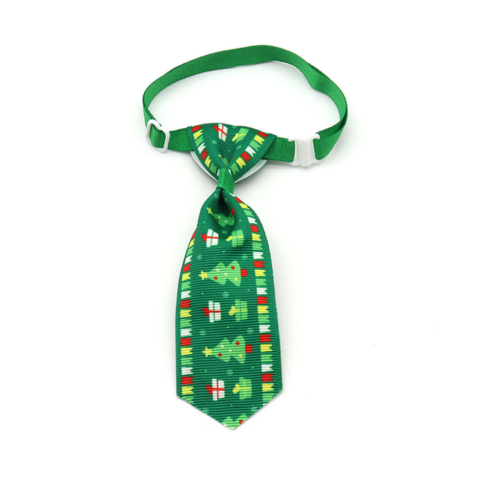 JMT-481226 Christmas-Themed Ribbon Tie for Pets in Mixed Colors - Ideal for All Seasons and Festive Occasions
