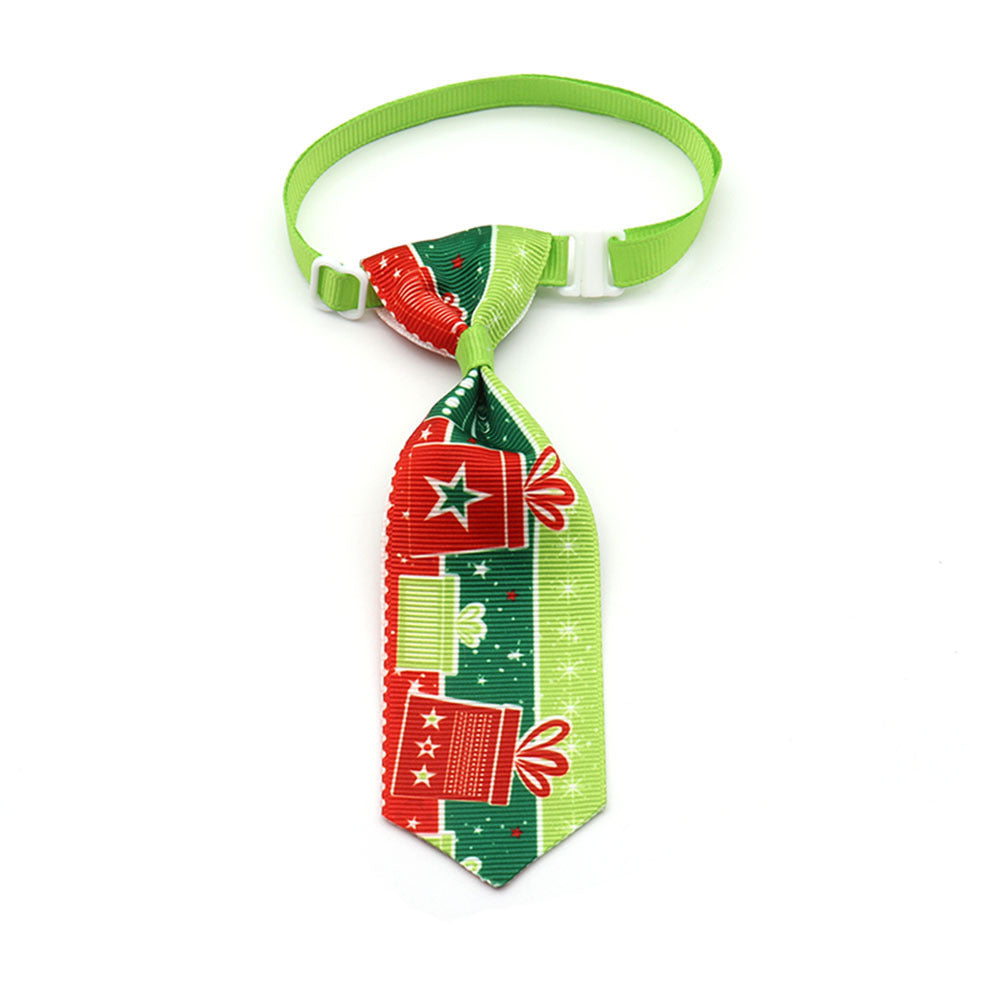 JMT-481226 Christmas-Themed Ribbon Tie for Pets in Mixed Colors - Ideal for All Seasons and Festive Occasions