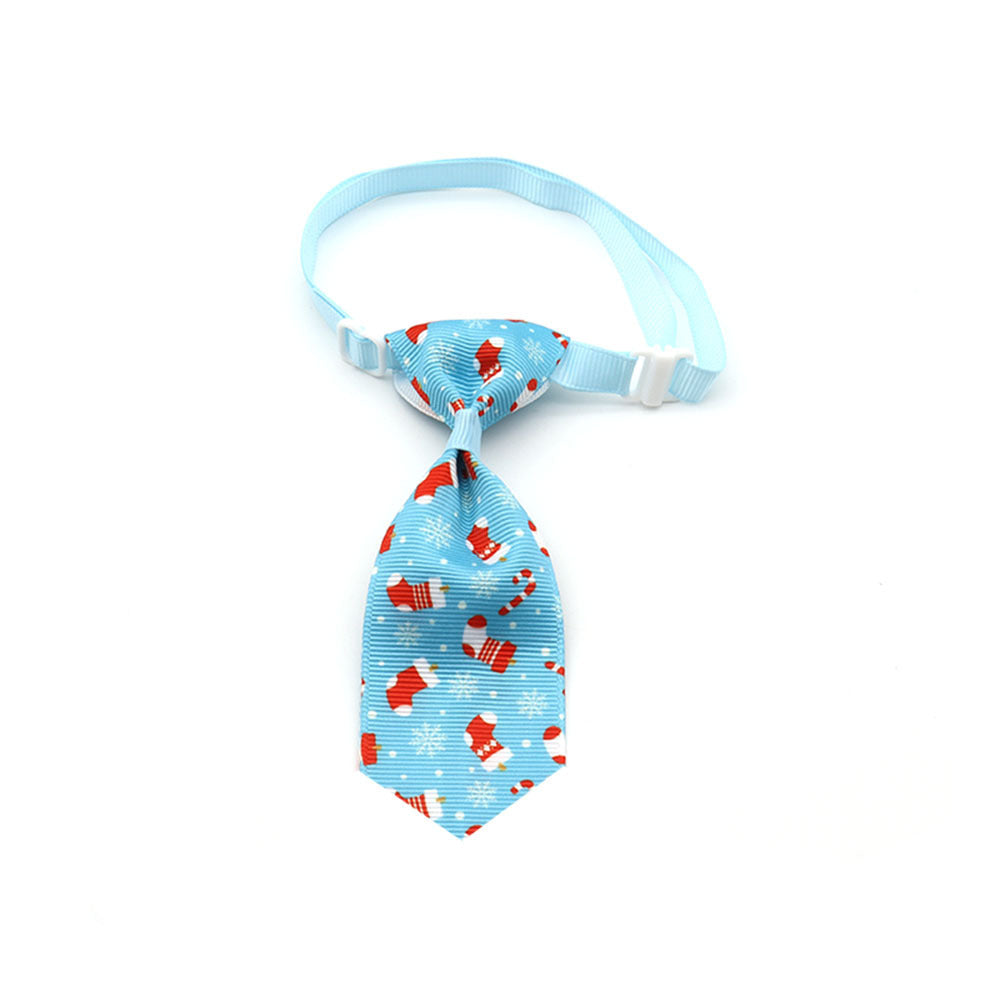 JMT-481226 Christmas-Themed Ribbon Tie for Pets in Mixed Colors - Ideal for All Seasons and Festive Occasions
