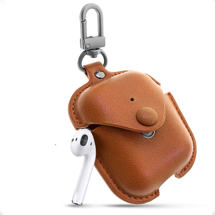 KTX-984019 Compact Clamshell Bluetooth Headset Case - PU Material, Dustproof, Shockproof, Lightweight and Easy to Store