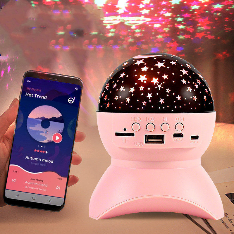 KTX-543827 Bluetooth Colorful LED Projector Speakers with Voice Prompt and 6-Hour Battery Life