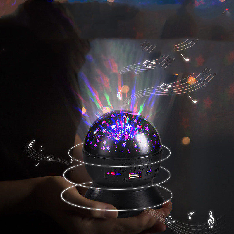 KTX-543827 Bluetooth Colorful LED Projector Speakers with Voice Prompt and 6-Hour Battery Life
