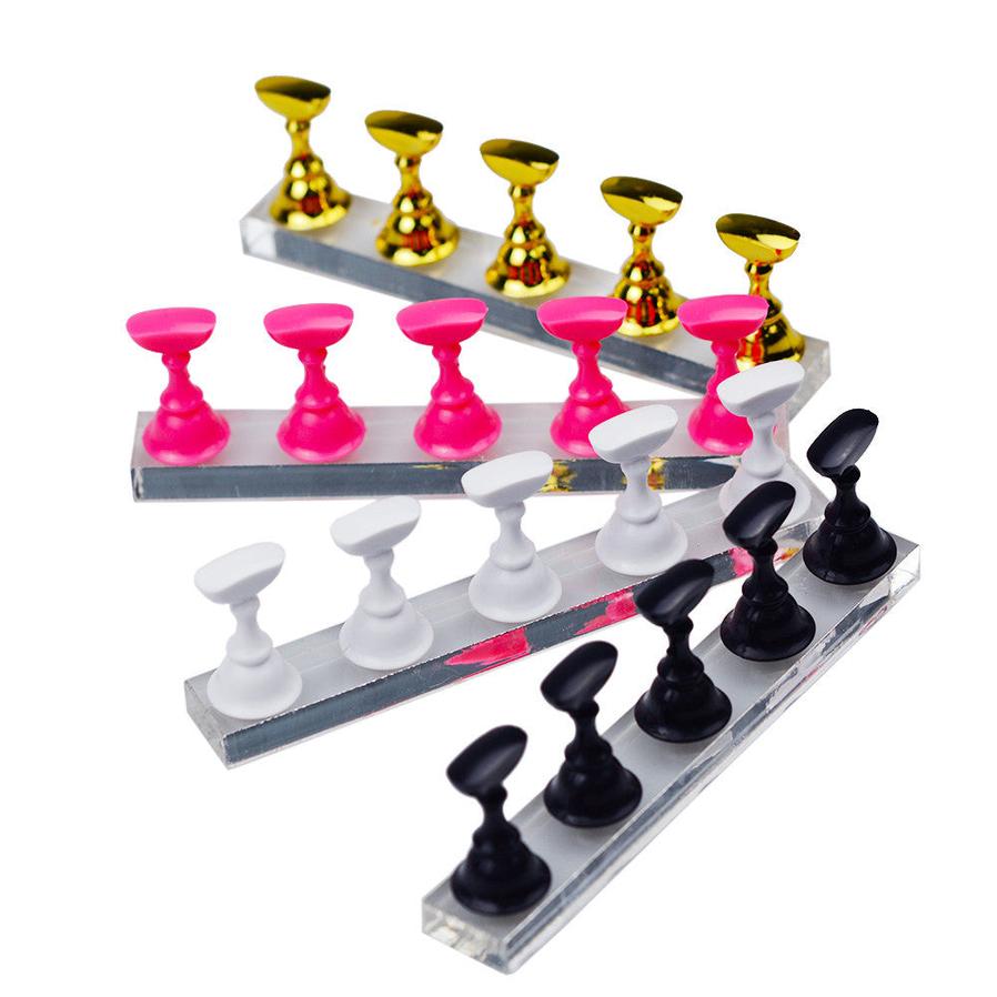 JMT-483018 Nail Art Stand in Gold, Silver, Rose Gold, Black, and White - Plastic Nail Tool Storage Solution