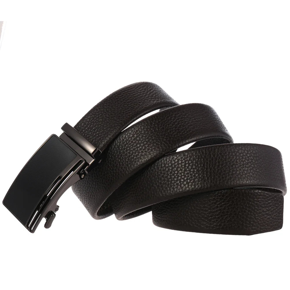 KTX-732755 Luxury Leather Automatic Buckle Belt for Men - Model LY36-0193-5